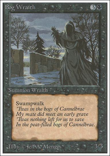 Magic the Gathering: Unlimited (Base Set) card 96 Bog Wraith