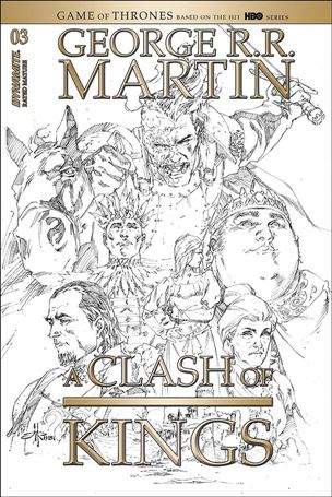 George R. R. Martin's A Clash of Kings (2020) issue 3-D Mel Rubi 1:20 Black & White Cover