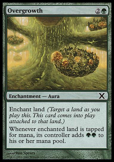 Magic the Gathering: 10th Edition (Base Set) card 283 Overgrowth