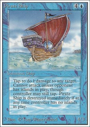Magic the Gathering: Unlimited (Base Set) card 71 Pirate Ship