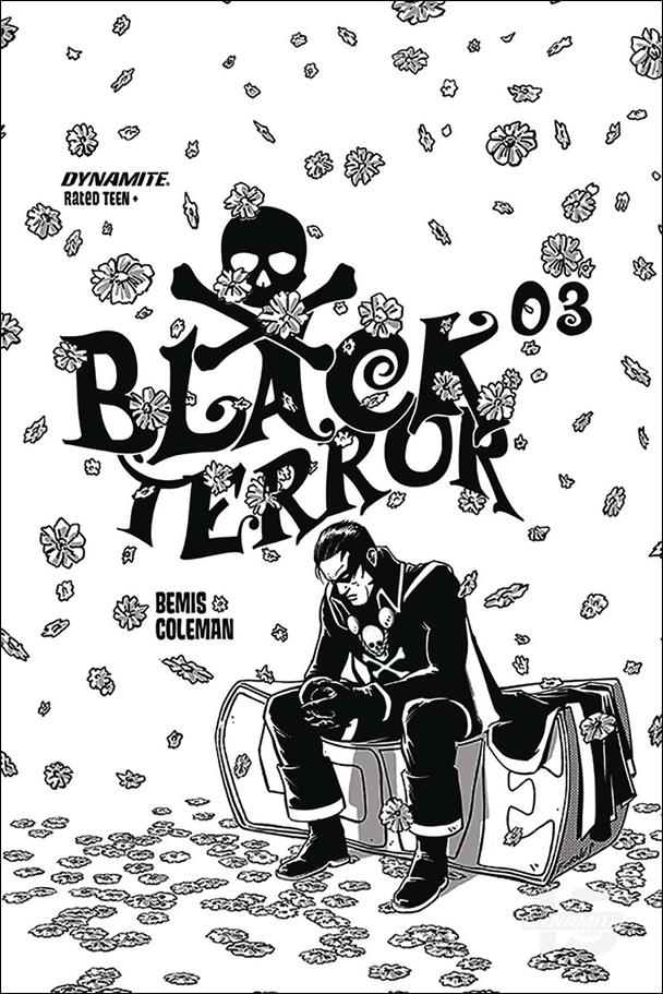 Black Terror (2019) issue 3-F Jorge Fornes 1:20 Black and White Cover