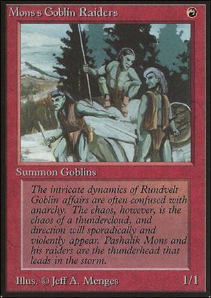 Magic the Gathering: Limited Edition Beta (Base Set) card 165 Mons's Goblin Raiders