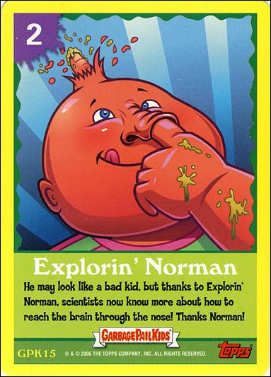 Garbage Pail Kids All-New Series 4 (Game Card Subset) card GPK15 Explorin' Norman