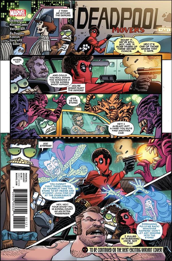 Deadpool (2016) issue 31-B Scott Koblish Secret Comic Cover