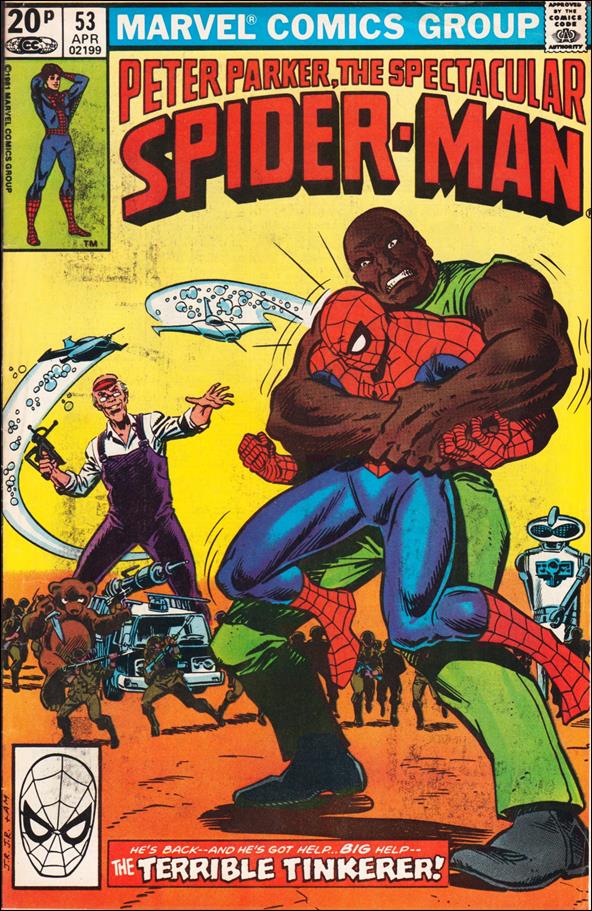 Spectacular Spider-Man (1976) issue 53-B UK Price Cover