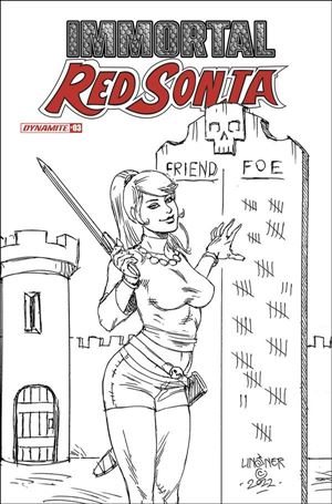 Immortal Red Sonja issue 3-P Joseph Michael Linsner 1:15 Black & White Cover