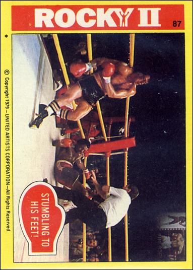 Rocky II (Base Set) card 87 Stumbling to His Feet!