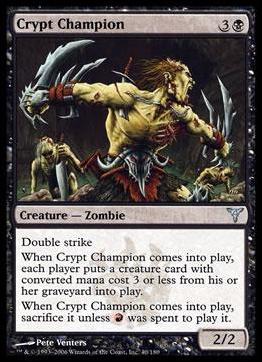 Magic the Gathering: Dissension (Base Set) card 40 Crypt Champion