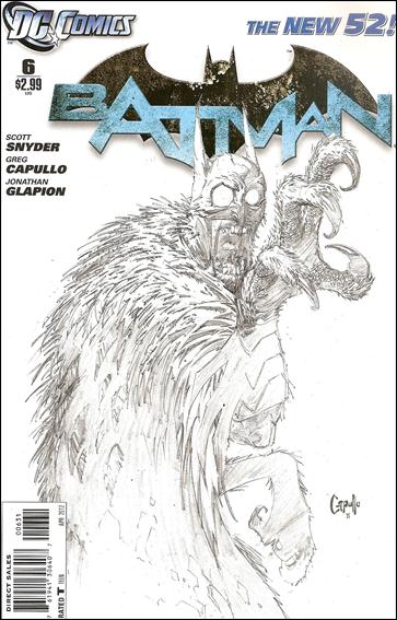 Batman (2011) issue 6-E Greg Capullo 1:200 Sketch Cover