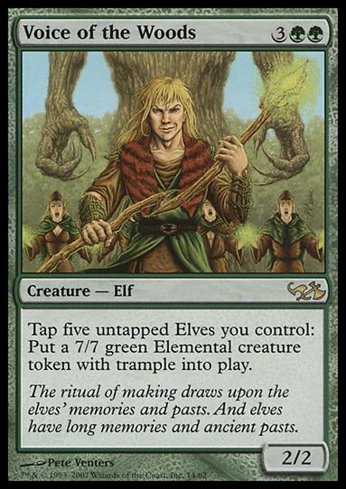Magic the Gathering: Duel Decks: Elves vs. Goblins (Base Set) card 14 Voice of the Woods