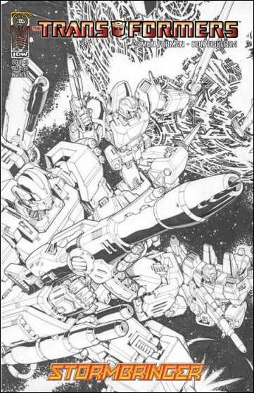 Transformers: Stormbringer issue 3-C Don Figueroa Black & White Wraparound Cover 1:25