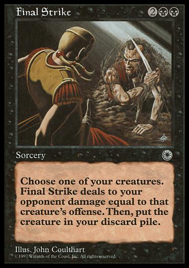 Magic the Gathering: Portal (Base Set) card 94 Final Strike