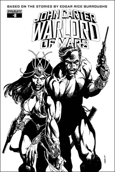 John Carter: Warlord of Mars (2014) issue 8-E Bart Sears 1:10 Black & White Cover