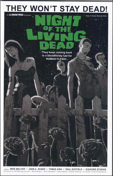 Night of the Living Dead (2010) issue 4-D Classic Black & White Cover