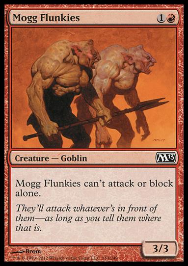 Magic the Gathering: 2013 Core Set (Base Set) card 143 Mogg Flunkies
