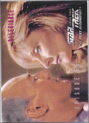 Star Trek: The Next Generation - The Episode Collection Season Three (Base Set) card 284 Allegiance, Episode 66B