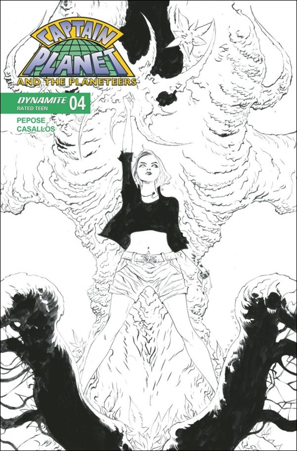 Captain Planet (2025) issue 4-G Jae Lee B&W 1:10 Connecting Cover