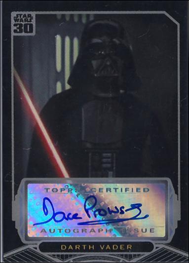 Star Wars 30th Anniversary (Autograph Subset) card nn5 David Prowse - Darth Vader 1/100 (1:4920 packs)