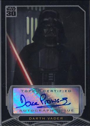 Star Wars 30th Anniversary (Autograph Subset) card nn5 David Prowse - Darth Vader 1/100 (1:4920 packs)