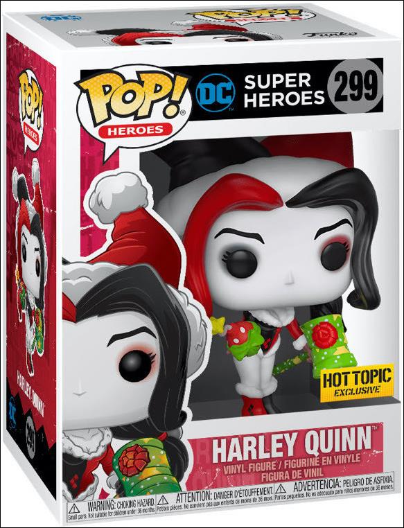 POP! Heroes figure 299 Harley Quinn (Holiday) Hot Topic Exclusive