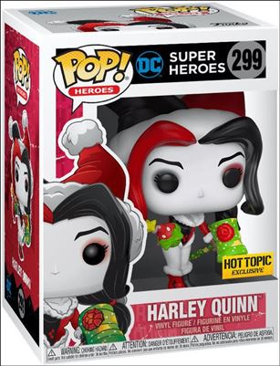 POP! Heroes figure 299 Harley Quinn (Holiday) Hot Topic Exclusive