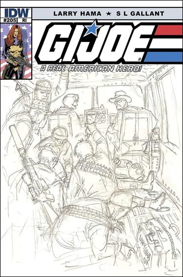 G.I. Joe: A Real American Hero issue 205-B Larry Hama 1:10 Sketch Cover