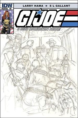 G.I. Joe: A Real American Hero issue 205-B Larry Hama 1:10 Sketch Cover