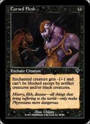 Magic the Gathering: Invasion (Base Set) card 98 Cursed Flesh