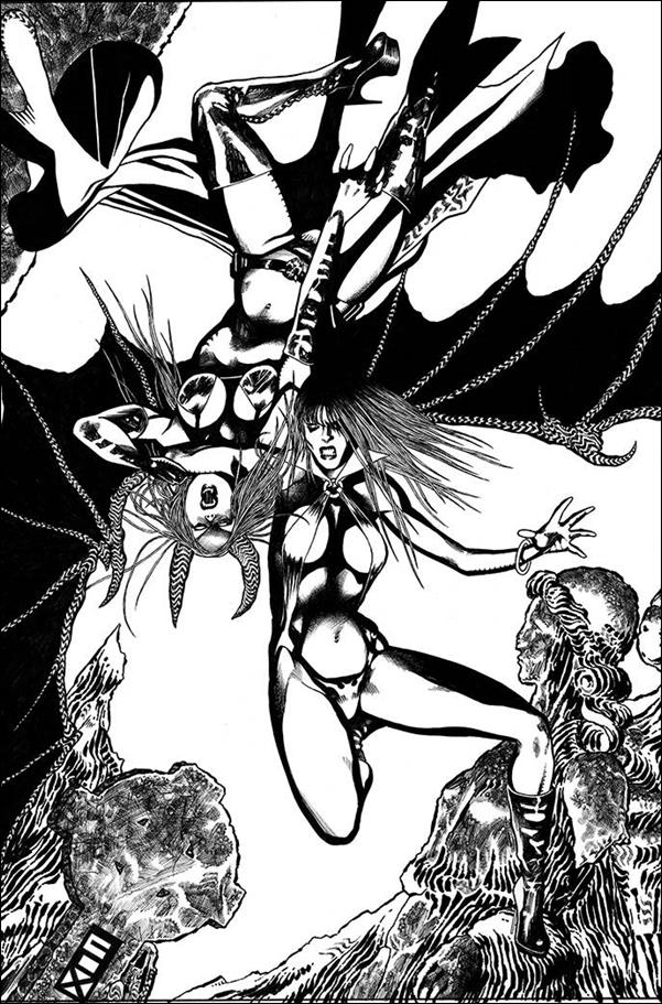 Vampirella vs Purgatori issue 2-L Russell Fox 1:11 Black & White Virgin Cover