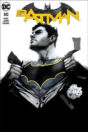 Batman (2016) issue 50-TL Jock Forbidden Planet Monochrome Cover