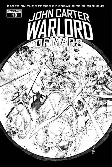 John Carter: Warlord of Mars (2014) issue 10-F Jonathan Lau Black & White Cover