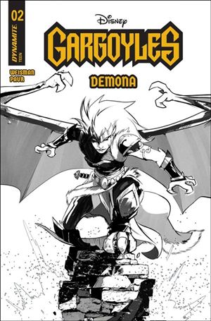 Gargoyles: Demona (2025) issue 2-L Sebastián Piriz B&W 1:7 Cover