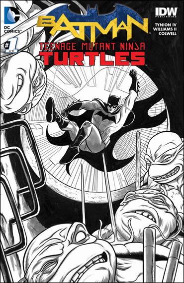 Batman/Teenage Mutant Ninja Turtles issue 1-MS Mike Allred Newbury Comics Black & White Cover