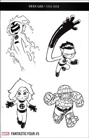 Fantastic Four (2018) issue 5-L Skottie Young Party Sketch Cover