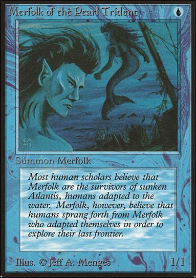 Magic the Gathering: Limited Edition Beta (Base Set) card 67 Merfolk of the Pearl Trident