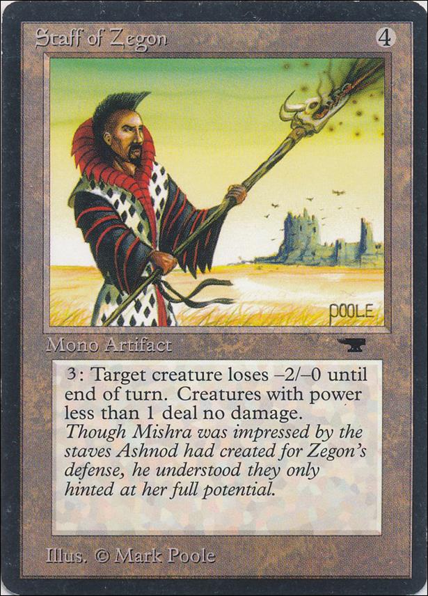 Magic the Gathering: Antiquities (Base Set) card 65 Staff of Zegon