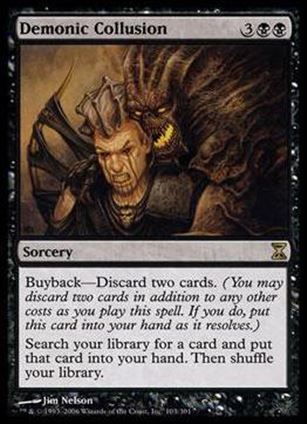 Magic the Gathering: Time Spiral (Base Set) card 103 Demonic Collusion