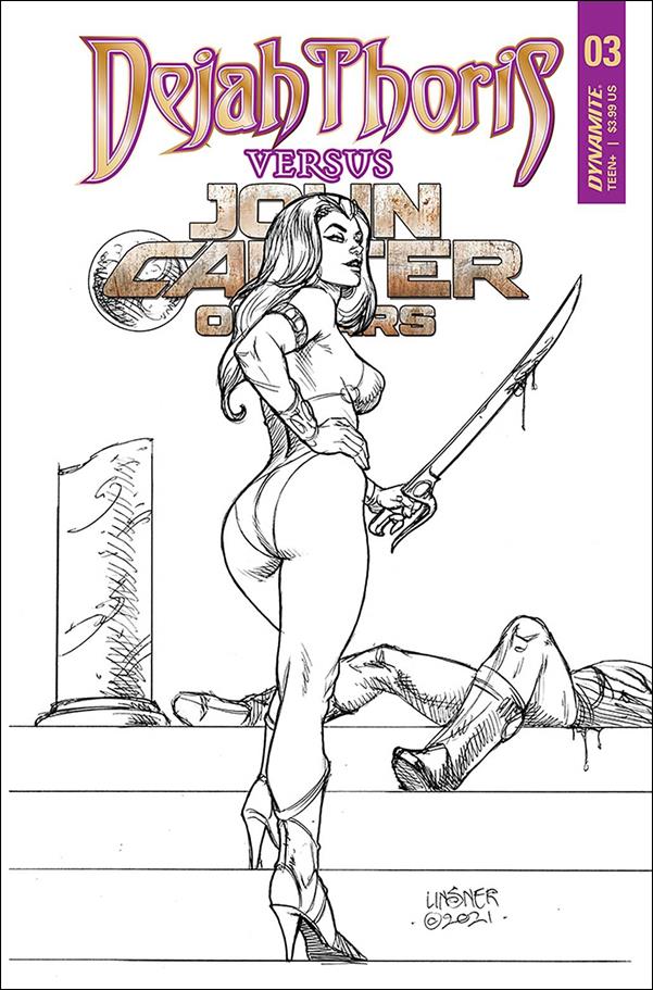 Dejah Thoris Versus John Carter issue 3-L Joseph Michael Linsner 1:25 Black & White Cover