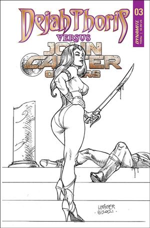 Dejah Thoris Versus John Carter issue 3-L Joseph Michael Linsner 1:25 Black & White Cover