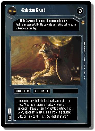 Star Wars: Jabba's Palace Limited (Base Set) card 30 Salacious Crumb
