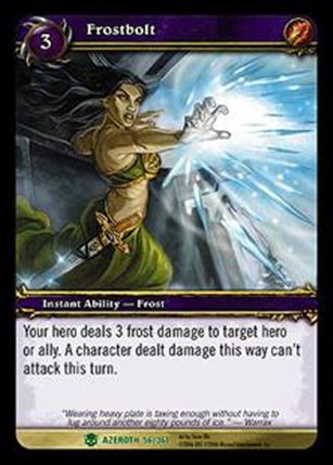 World of Warcraft: Heroes of Azeroth (Base Set) card 56 Frostbolt
