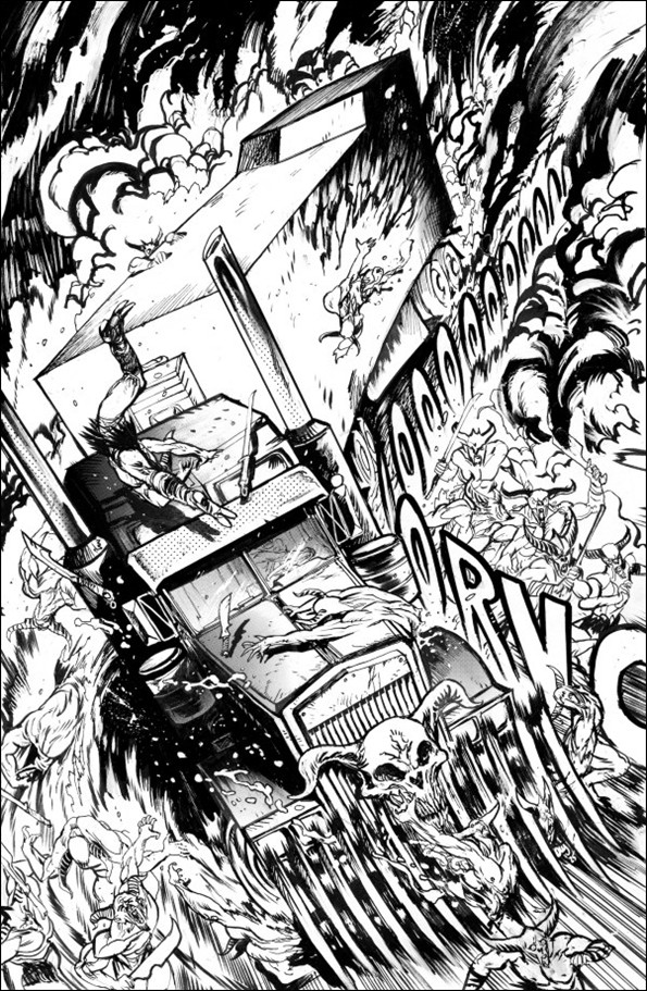 Post Malone's Big Rig issue 1-H Daniel Warren Johnson 1:25 B&W Cover