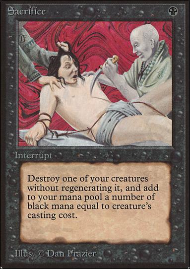 Magic the Gathering: Limited Edition Beta (Base Set) card 125 Sacrifice