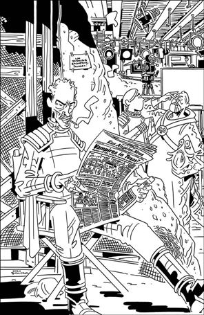 Skybound X issue 5-D Chris Schweizer 1:10 Black & White Virgin Cover