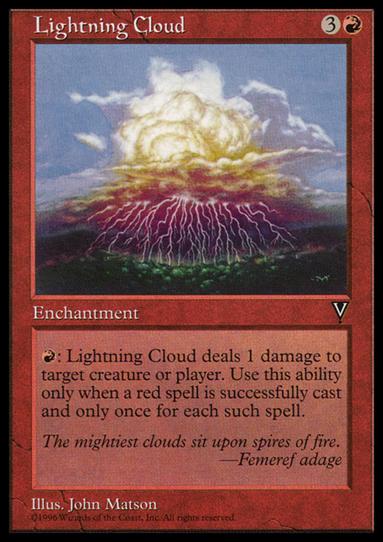Magic the Gathering: Visions (Base Set) card 87 Lightning Cloud