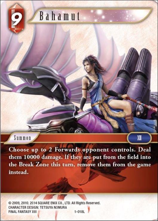 Final Fantasy Trading Card Game: Opus I (Base Set) card 018L Bahamut 