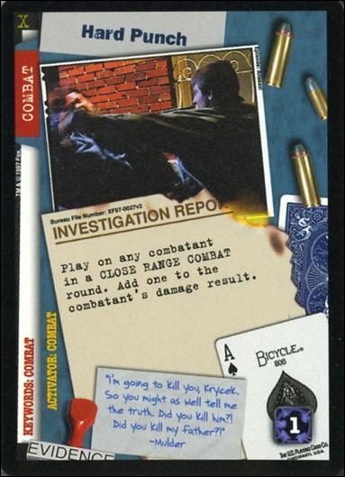 X-Files: The Truth Is Out There (Base Set) card XF97-0027v2 Hard Punch