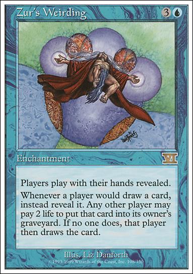 Magic the Gathering: 6th Edition (Base Set) card 108 Zur's Weirding