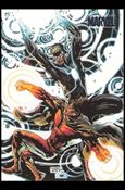 Marvel Heroes and Villains (Silver Foil Parallel Base Set) card 47 Havok vs Vulcan