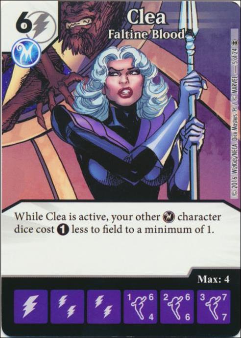 Marvel Dice Masters Doctor Strange card 5 Clea: Faltine Blood